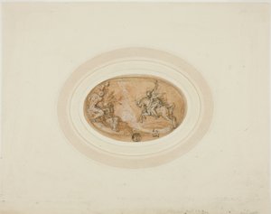 Marcus Curtius hoppar ner i avgrunden av Francesco Salviati
