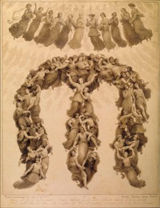 Illustration till den gudomliga komedin av Dante Alighieri Paradiso canto XVIII av Francesco Scaramuzza