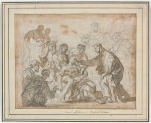 Ett mirakel av Saint Maurus av Francesco Solimena
