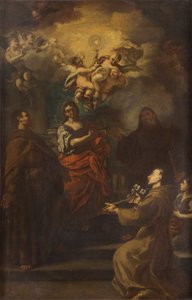 "Tillbedjan av nattvarden", 1677-1747 av Francesco Solimena