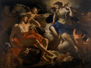 Diana och Endymion av Francesco Solimena