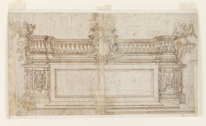 Elevation av ett altare med alternativa förslag av Francesco Solimena