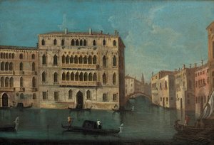 Francesco Tironi Canal Grande och Foscari-palatset