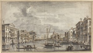 Canal Grande blickar mot salut och dogana