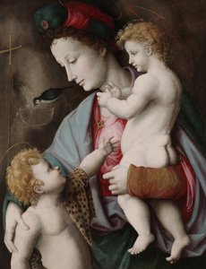 Madonna och barn med St. John, ca 1525 (olja på panel)