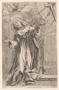 Sankta Katarina av Siena tar emot stigmata av Francesco Vanni