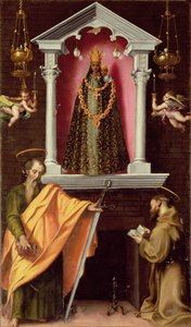 Madonnan av Loreto med Saint Paul och Saint Francis