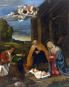 Födelsekyrkan med herdarna av Francesco Vecellio