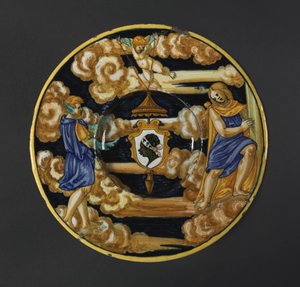 Tallrik med familjen Puccis vapen, 1532.