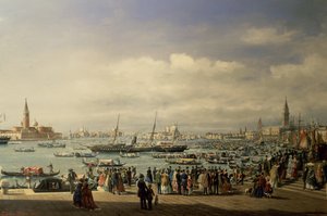 Napoleon III anländer till Venedig av Francesco Zanin