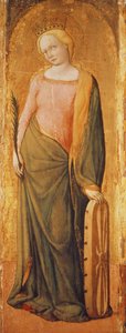 St. Katarina av Alexandria, 1400-talet (tempera på panel) av Francesco de