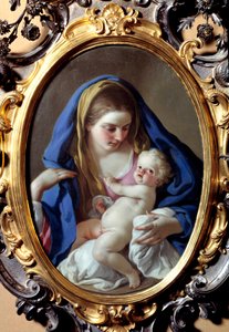 Jungfrun och barnmålningen av Francesco de Mura (1696-1782). Kungliga slottet i Madrid från 1700-talet