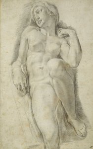 Aurora, efter Michelangelo Buonarroti (svart krita på vitt papper) av Francesco de Rossi Salviati Cecchino