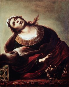 Herodiade med Johannes Döparens huvud Salome överlämnade Johannes Döparens huvud till sin mor Herodiade, representerad i extas. Målning av Francesco Cairo (1607-1665) Pinacoteca civica från 1600-talet, Vicenza