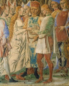 Italien, Ferrara, Palazzo Schifanoia, Månadens sal, Juni månad av Francesco del Cossa (1436-1478) av Francesco del Cossa