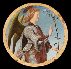 Griffoni Polyptych: Angel of the Annunciation, ca 1472-1473. av Francesco del Cossa