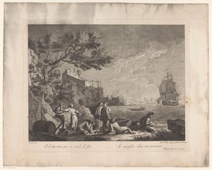 Figurer vid havet Landskap med fiskare (serietitel) av Francesco del Pedro
