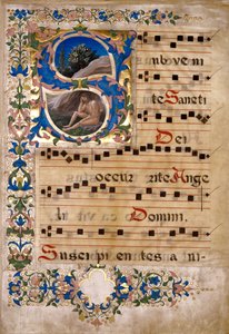 Klipp från en körbok av Francesco di Antonio del Chierico