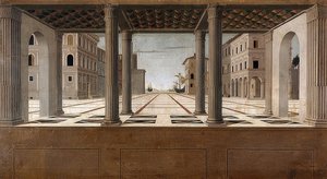 Arkitektonisk vedute. Omkring 1490/1500