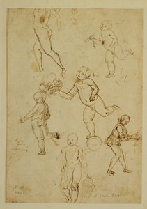 Tre barn; en putto...