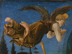 Ängelpanel av altartavlan i Pistoia Santa Trinità, 1455-1460 av Francesco di Stefano Pesellino