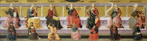 ""de sju liberala konsterna"" (Aritmetik, geometri, musik, astrologi, logik, retorik och grammatik) Målning av Francesco di Stefano Pesellino (1422-1457) cirka 1450 Birmingham Museum of Art, Birmingham, Alabama USA ©DeAgostini/Leemage