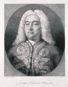 George Frederick Handel (1685-1759) graverad av Frederick Christian Lewis I (1779-1856) 1828 (gravyr) av Francis (after) Kyte