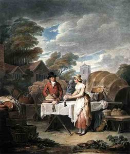På marknaden, graverad av W. Annis, pub. av Morgan & Pearce