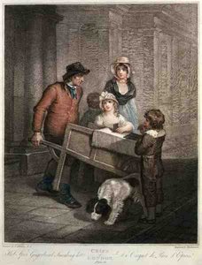 "Hot Spice Gingerbread Smoking Hot", tavla 12 i "The Cries of London", graverad av Giovanni Vendramini (1769-1839), utgiven av Colnaghi & Co.