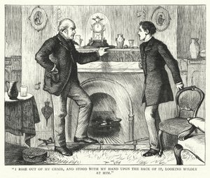 Illustration för stora förväntningar av Charles Dickens (gravyr)