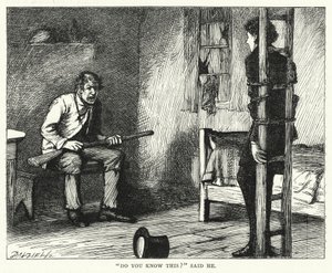 Illustration för stora förväntningar av Charles Dickens (gravyr)