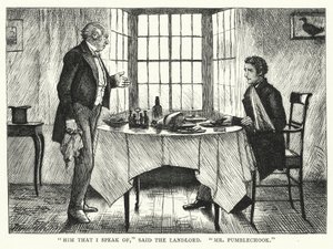 Illustration för stora förväntningar av Charles Dickens (gravyr)