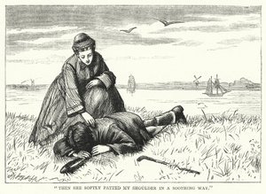 Illustration för stora förväntningar av Charles Dickens (gravyr) av Francis Arthur Fraser