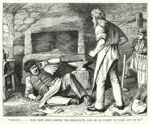 Illustration för stora förväntningar av Charles Dickens (gravyr)