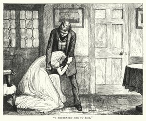 Illustration för stora förväntningar av Charles Dickens (gravyr)