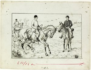 Tre ryttare på jakt av Francis Arthur Fraser