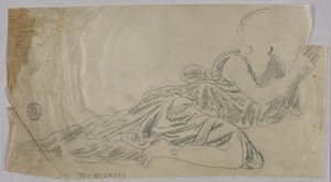 Draperistudie av Francis Augustus Lathrop