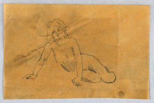 Skiss för Putto av Francis Augustus Lathrop