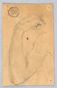 Skiss av höger arm av Francis Augustus Lathrop