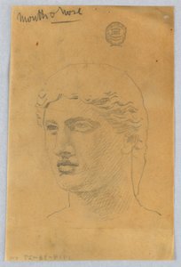 Skiss av ungdomens huvud av Francis Augustus Lathrop