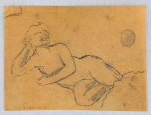 Skiss av en kvinnlig naken av Francis Augustus Lathrop
