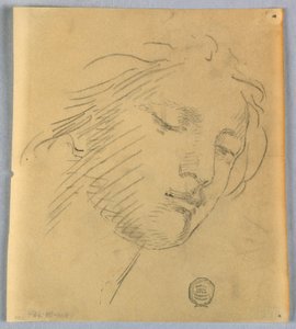 Skiss av en kvinnas ansikte av Francis Augustus Lathrop