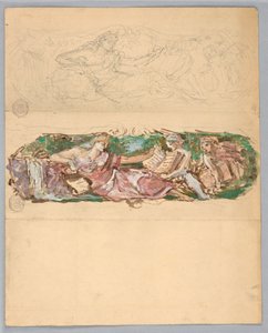 Studier för en väggpanel av Francis Augustus Lathrop