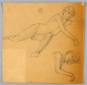 Studier av naken figur av Francis Augustus Lathrop