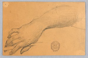 Studie av hand och handled av Francis Augustus Lathrop