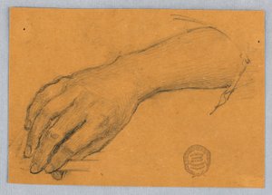 Studie av hand och handled av Francis Augustus Lathrop