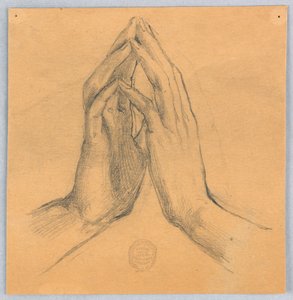 Studie av händer av Francis Augustus Lathrop