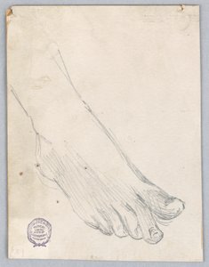 Studie av höger fot av Francis Augustus Lathrop