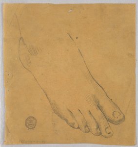 Studie av en högerfot av Francis Augustus Lathrop