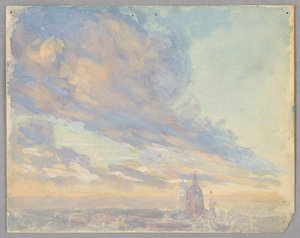 Studie av moln, Rom, Italien